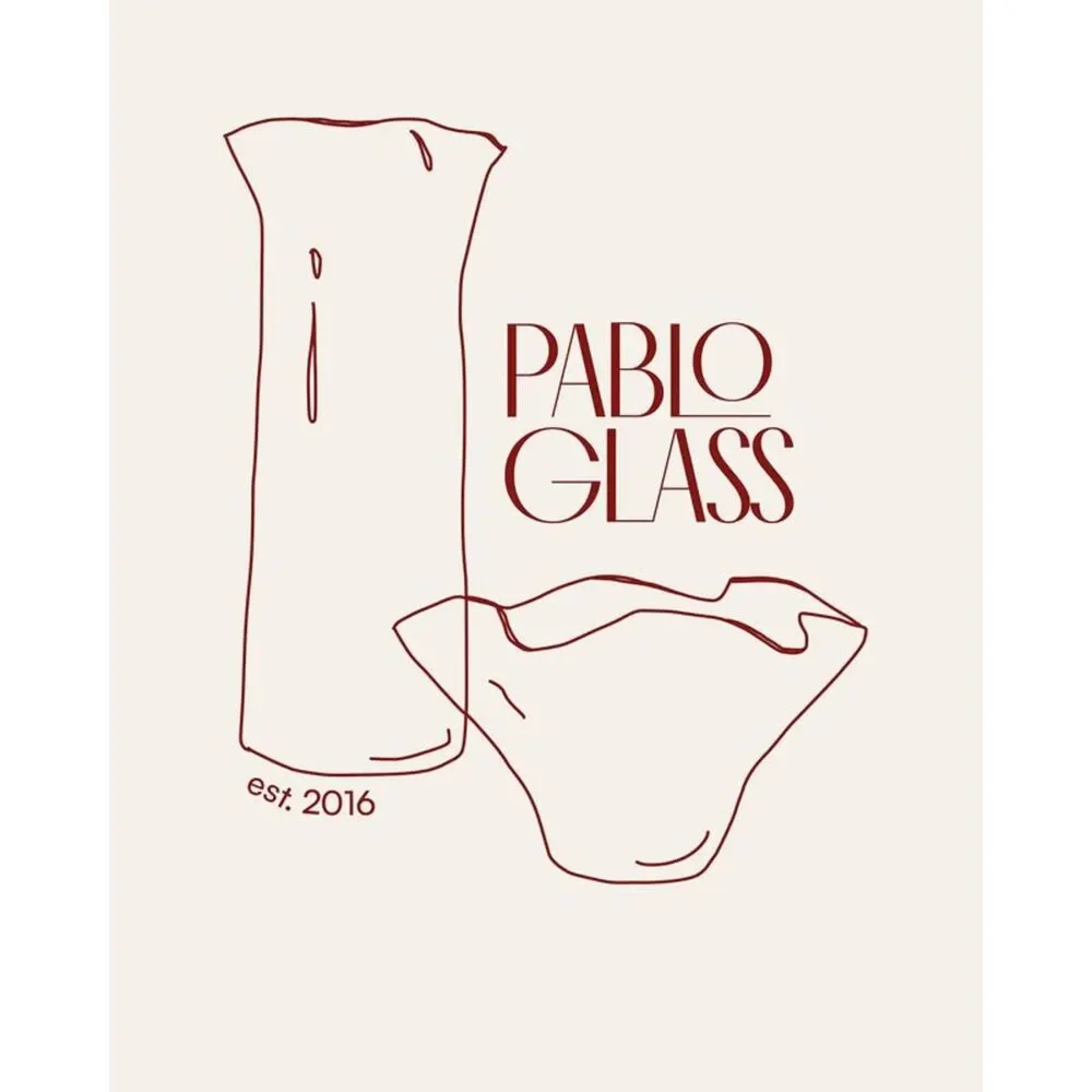 Pablo Glass Handblown Studio Art Tapered Vase 12